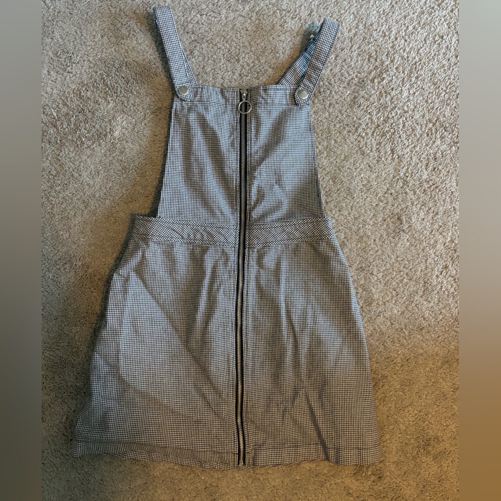 Women’s checkered overall dress